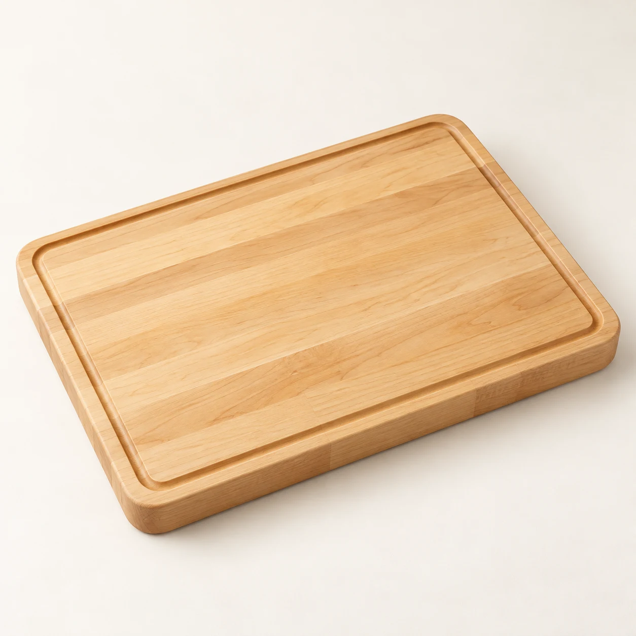 Brook Carving Board, natural rubberwood juice groove board