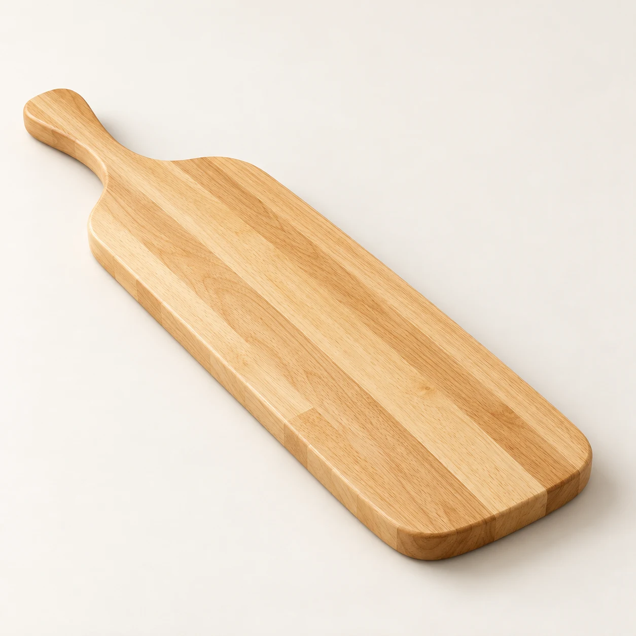 Trail Serving Board, natural rubberwood paddle board